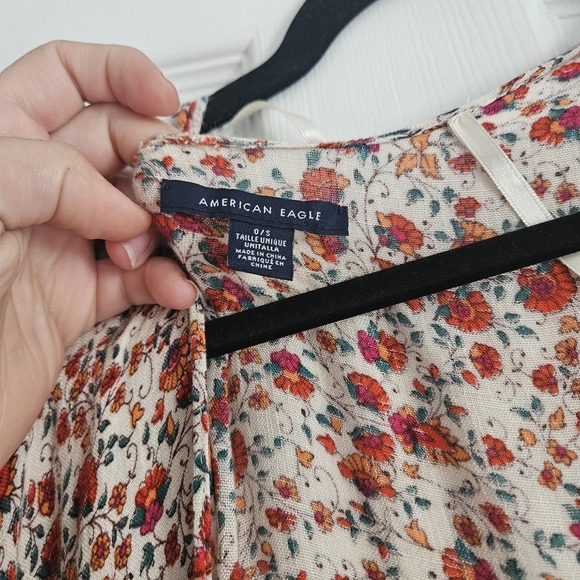 American Eagle Outfitters Red and Cream Swim Coverup - Picture 5 of 7